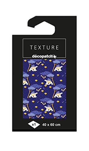 décopatch TD816C - 1 Bogen 40x60cm décopatch-Papier Motiv Texture, Eisbär Gold von décopatch