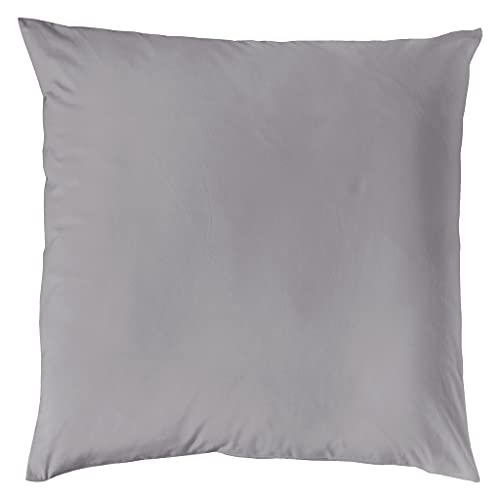 Decoper ® Mako-Satin Kissenbezug aus 100% Baumwolle | Atmungsaktiv & kuschelig weich | Farbe Graphit Grau | 1 teilig - 80 x 80 cm von Decoper