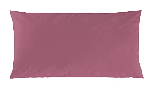 Decoper ® Mako-Satin Kissenbezug aus 100% Baumwolle | Atmungsaktiv & kuschelig weich | Farbe Rosenholz Rot | 1 teilig - 40 x 80 cm von Decoper