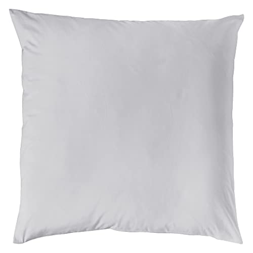 Decoper ® Mako-Satin Kissenbezug aus 100% Baumwolle | Atmungsaktiv & kuschelig weich | Farbe Silber Hellgrau | 1 teilig - 40 x 40 cm von Decoper