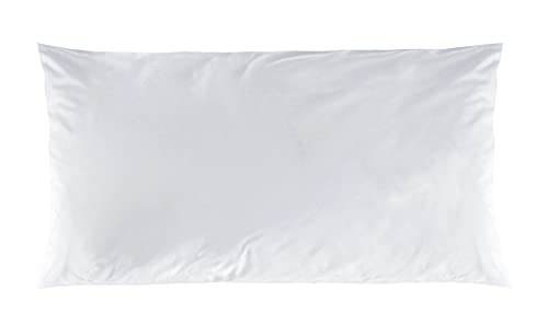 Decoper ® Mako-Satin Kissenbezug aus 100% Baumwolle | Atmungsaktiv & kuschelig weich | Farbe Weiß | 1 teilig - 40 x 80 cm von Decoper