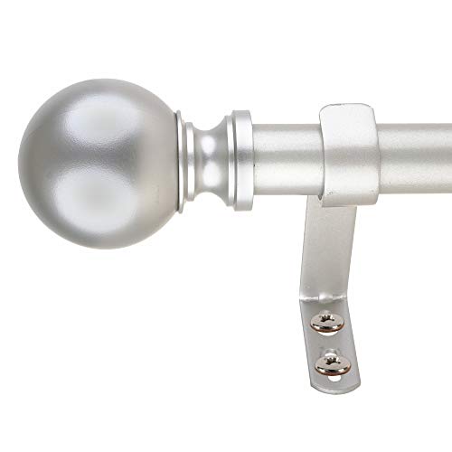 Decopolitan 1" Classic Ball Gardinenstange, silberfarben antik-Optik, 18 to 36 Inches von Decopolitan