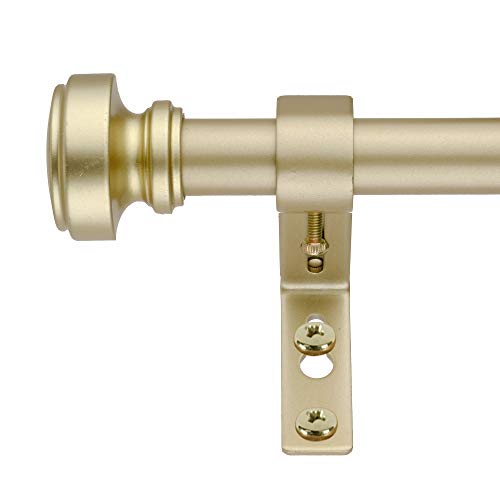 Decopolitan 3/4" Knob Gardinenstange, Messing antik-Optik, 18 to 36 Inches von Decopolitan