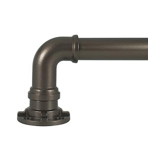 Decopolitan Industrial Wrap Around Teleskop-Gardinenstangen-Set, Legierter Stahl, Bronze, 72 to 144-Inch von Decopolitan
