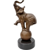 Bronze Elefant Am Ball - Balancierender Zirkuselefant von Decopunch