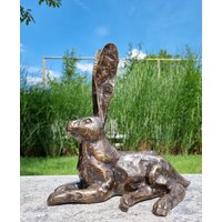 Bronze Kaninchen - Garten Dekoration Schöne Statuen Und Hase von Decopunch