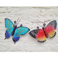 Bunte Schmetterlinge Zum Aufhängen An Der Wand - Wanddekoration Sommerdekoration von Decopunch