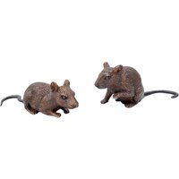 Ein Paar Bronze Mäuse - Ornamente Maus Figuren von Decopunch