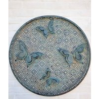 Eisen Wanddekoration - Schmetterlinge Patio Und Terrasse Dekoration Wandschmetterlinge von Decopunch