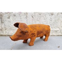 Gusseisen Skulptur Eines Schweins - Eisen Garten Skulpturen von Decopunch