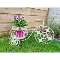 Metall Blumentopf in Form Eines Fahrrades - Garten Und Terrasse Dekoration von Decopunch