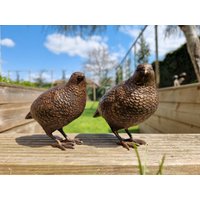 Paar Bronzevögel - Vogelornamente Bronzewachteln von Decopunch