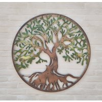 Wandornament - Eisenwanddekoration Baum Des Lebens von Decopunch