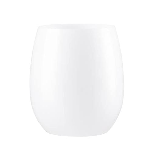 DECORLINE Weingläser ohne Stiel,| 355 ml Set von 24 | Wiederverwendbare Plastikweinbecher | Bruchfeste Trinkgläser, BPA frei | Ideal für Rotwein und Weißwein, Cocktail, Wasser - Weiss von Decor Decorline
