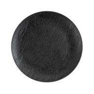 Decorline - Schwarz Stabile Luxe Kunststoff Teller Wiederverwendbar in Holzoptik 19 cm -Mahagony Collection von Decor Decorline
