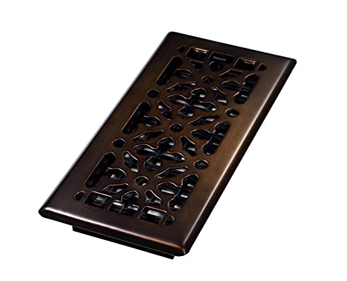 Decor Grates 4-Inch by 10-Inch Gothic Black Steel Floor Register, braun, AGH410-RB von Decor Grates