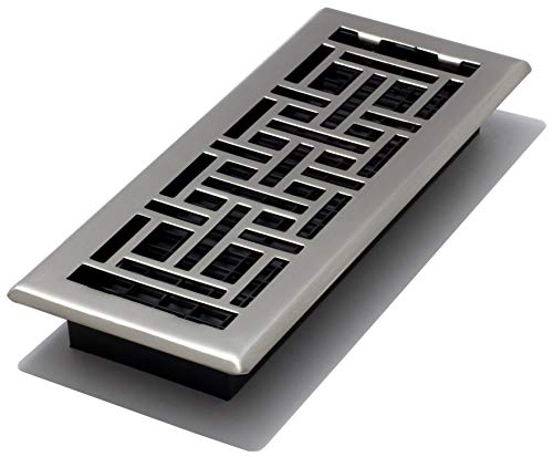 Decor Grates 4-Inch by 12-Inch Oriental Floor Register, silber, AJH412-NKL von Decor Grates