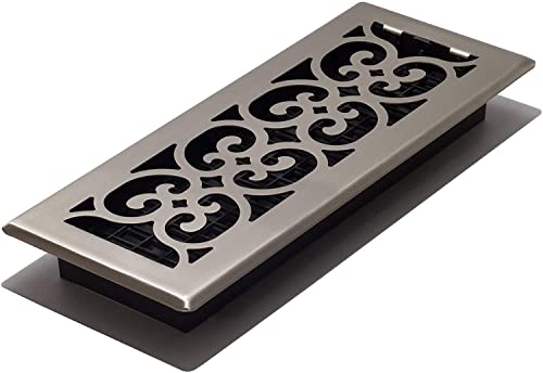 Decor Grates 4-Inch by 12-Inch Scroll Floor Register, braun, SPH412-NKL von Decor Grates
