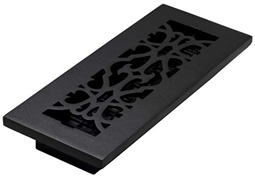 Decor Grates AC310-BLK Viktorianisches Bodenregister, Gusseisen, Schwarz, 3 x 10 von Decor Grates