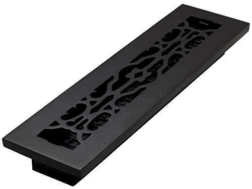 Decor Grates AC210-BLK viktorianisches Bodenregister, Gusseisen, Schwarz 2 x 14 Gusseisen schwarz von Decor Grates