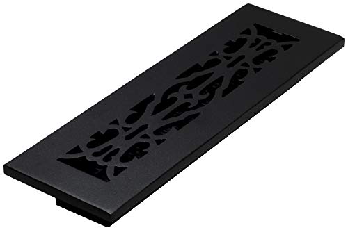 Decor Grates AC212-BLK Viktorianisches Bodenregister 2 x 12, Gusseisen schwarz von Decor Grates