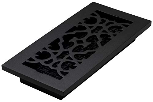 Decor Grates AC410-BLK Viktorianisch Bodenregister, Gusseisen, Schwarz, 4 x 10 von Decor Grates