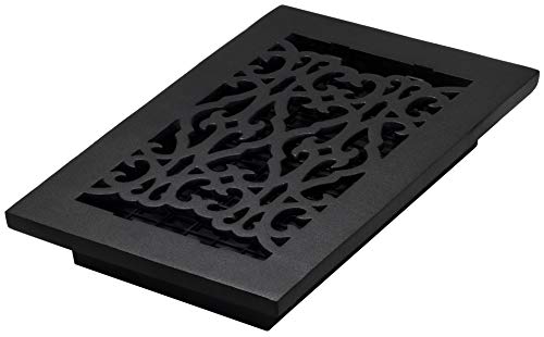 Decor Grates AC610-BLK Viktorianisch Bodenregister, Gusseisen, Schwarz, 6 x 10 von Decor Grates