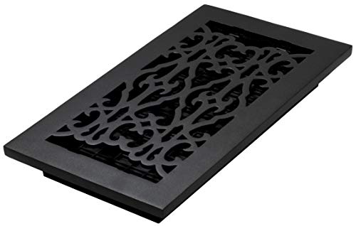 Decor Grates AC612-BLK Viktorianisch Bodenregister, Gusseisen, Schwarz, 6 x 12 von Decor Grates