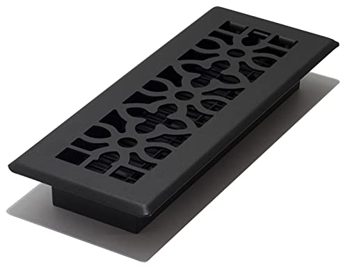 Decor Grates AGH310-BLK Gothic Steel Floor Register, 7,6 x 25,4 cm, strukturiert, Schwarz von Decor Grates