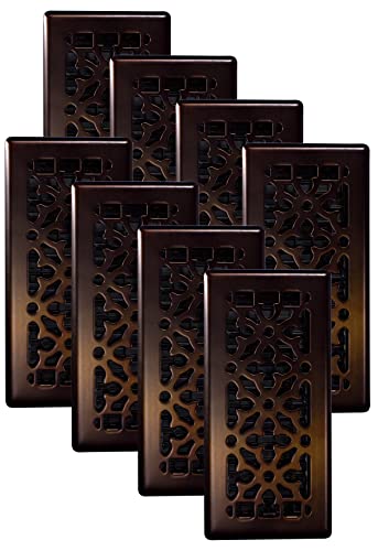 Decor Grates AGH410-RB-8 Gothic Bodenregister, Geriebenes Bronze-Finish, 8 Stück von Decor Grates