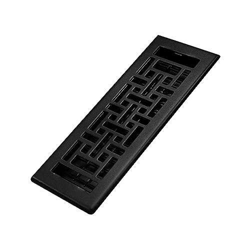 Decor Grates Orientalisches Bodenregister AJH310-BLK, 7,6 x 25,4 cm, strukturiert, Schwarz von Decor Grates