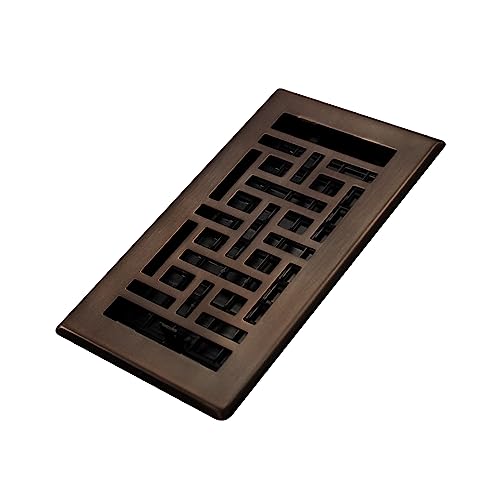 Decor Grates Orientalisches Bodenregister AJH408-RB, 10,2 x 20,3 cm, geriebene Bronze von Decor Grates