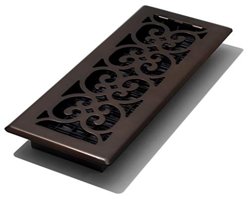 Decor Grates SPH412-RB Scroll Design Bodenregister, Geriebenes Bronze-Finish, 4x12 Inches von Decor Grates