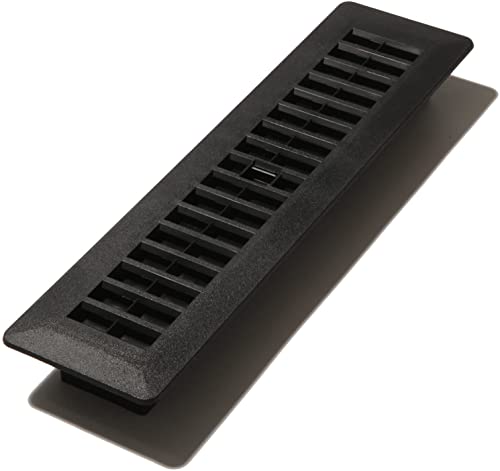Decor Reiben 2 Zoll von 12 Zoll Kunststoff Boden Register, PL212-BLK Decor Reiben 2 Zoll von 12 Zoll Kunststoff Boden Register, PL212-BLK von Decor Grates