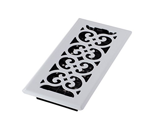 Decor Reiben Scroll Metall Boden Register, FS410-WH von Decor Grates