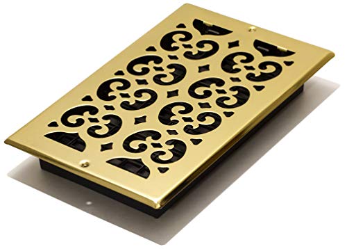 Decor Reiben Scroll Stahl vergoldet Wand-Register, SP610W von Decor Grates