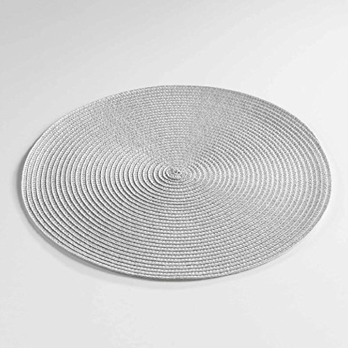 Décor Line Zebulon Tischset, Kunststoff, Kunststoff, grau, 35 x 35 cm von Douceur d'Intérieur