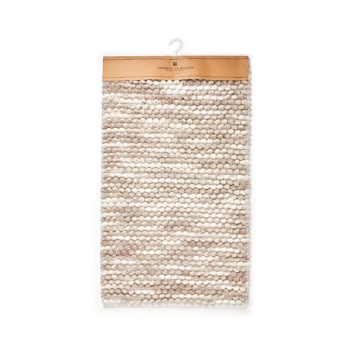 Decor Space Badteppich aus Baumwollmischung braun geflochten 60 x 110 cm von Decor Space