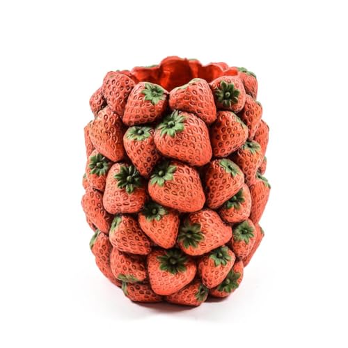 Decor Space Erdbeer-Vase aus Zement, für Innen- und Außenbereich, 23 cm Decor Space Erdbeer-Vase aus Zement, für Innen- und Außenbereich, 23 cm von Decor Space