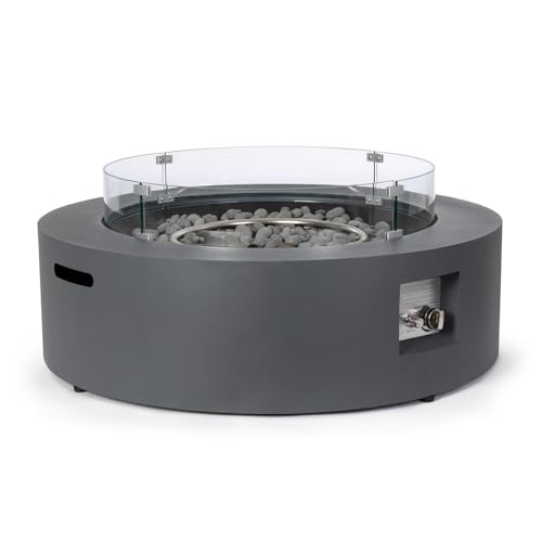 Decor Space Gaskamin Wolke Gestell aus lackiertem Stahl mit Windschutz aus Glas (dunkelgrau) von Decor Space