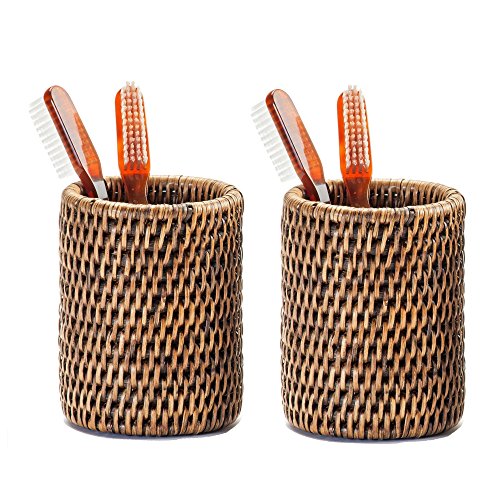 Decor Walther Basket BER Becher-Set 2tlg., rattan dunkel H 10,5cm Ø 8cm von Decor Walther