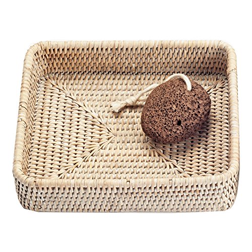 Basket TAB 1 Rattan-Tablett, rattan hell LxBxH 18x18x5cm von Decor Walther