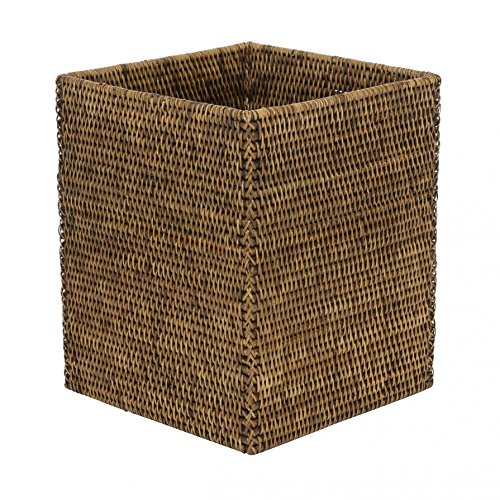 Decor Walther Basket Papierkorb quadratisch - Rattan braun - 25 x 25 von Decor Walther