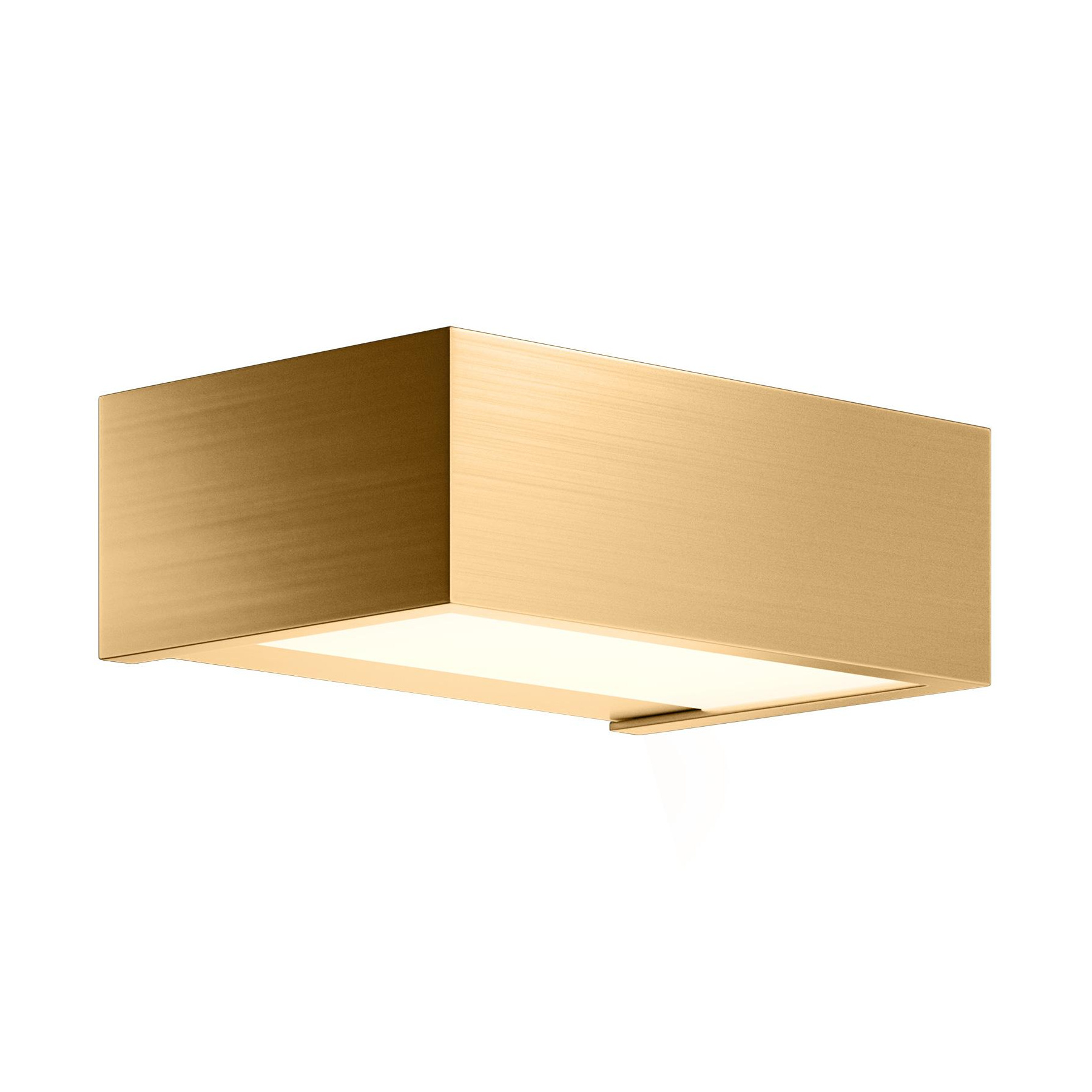 Decor Walther - Box 15 N LED Wandleuchte - gold/matt/BxHxT 15x5x10cm/3000K/2646lm/CRI>80/TRIAC dimmbar von Decor Walther