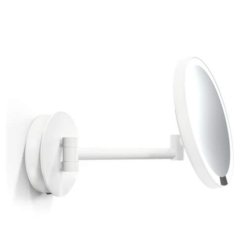 Decor Walther Just Look Plus Wandkosmetikspiegel LED mit Direktanschluss, weiß matt - Vergrößerung 5-Fach von Decor Walther