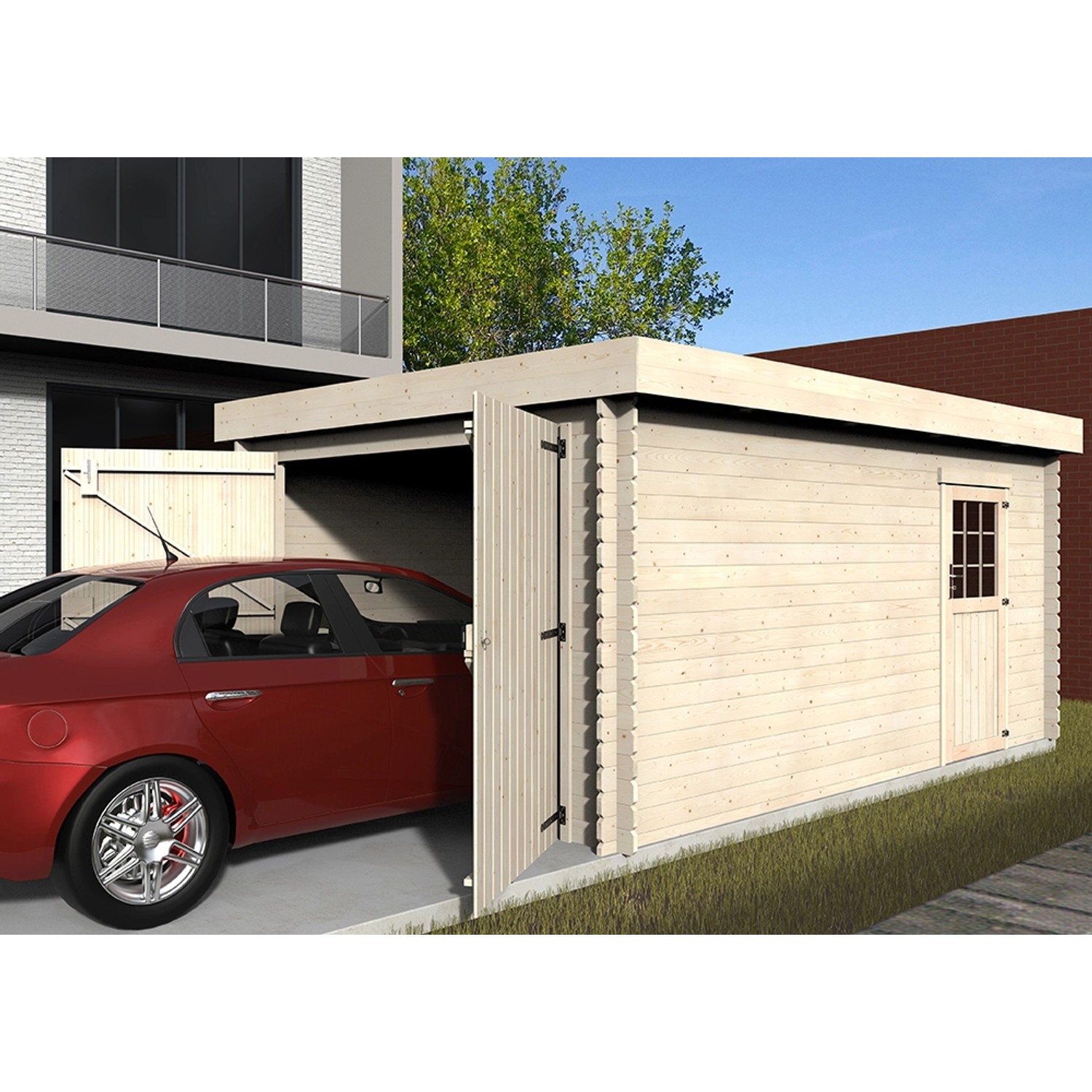 D+J Garage Galan 326 cm x 478 cm x 224 cm (B x T x H) von Decor et Jardin