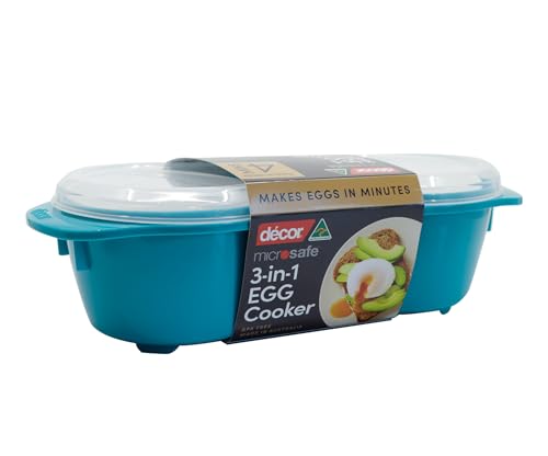 Décor - Mikrowelle 3 in 1 Eierkocher | Eierkocher in Lebensmittelqualität | Antihaftbeschichteter, leicht zu reinigender, BPA-freier Kunststoff - Teal Décor - Mikrowelle 3 in 1 Eierkocher | Eierkocher in Lebensmittelqualität | Antihaftbeschichteter, leicht zu reinigender, BPA-freier Kunststoff - Teal von Décor