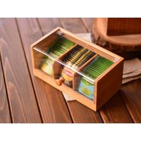 3 Abschnitt Hot Tea Container Box, Holz Box Für Heißen Tee, Holzkiste, Kräutertee Housewarming Geschenk von Decor11Shop