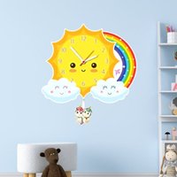 Holz Pendel Sonne Einhorn Themen Wanduhr, Pendeluhr, Kinderzimmer Dekor, Kinder Wand Weihnachtsgeschenk von Decor11Shop