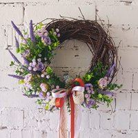 Handgemachter Herbstkranz Aus Weidengeflecht Herbstliches Wohndekor Mit Künstlichen Blumen von DecorByDahliaDesign